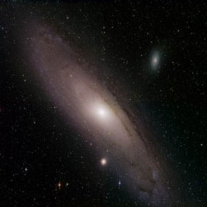 Komposit der ZTF-Daten der Andromeda-Galaxie im sichtbaren Lichtspektrum. Copyright: ZTF/D. Goldstein/R. Hurt/Caltech