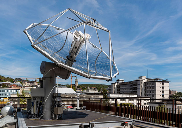 Die Forschungsanlage steht auf dem Dach des ETH-Gebäudes an der Sonneggstrasse. Copyright: ETH Zürich / Alessandro Della Bella