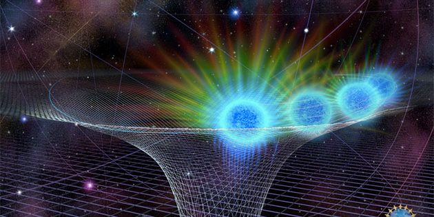 Grafische Darstellung der von Einstein vorhergesagten Rotverschiebung im Licht eines ein Schwarzes Loch umkreisenden Sterns (Illu.). Copyright: Nicole R. Fuller/ National Science Foundation