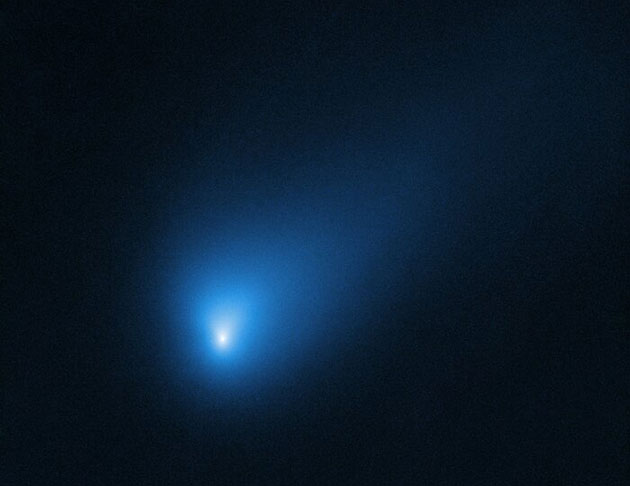 Hubble-Aufnahme des interstellaren Kometen „2I/Borisov“. Die Aufnahme zeigt das Objekt in einer Distanz von 420 Millionen Kilometern am 12. Oktober 2019. Copyright: NASA, ESA, D. Jewitt (UCLA)