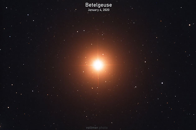 Stern Beteigeuze Schwachelt Steht Im Sternbild Orion Eine Supernova Bevor