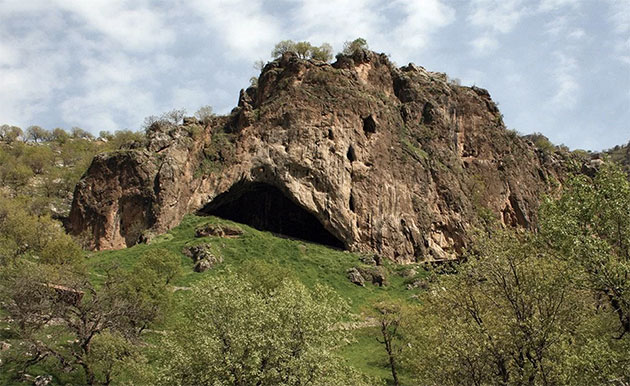 Blick auf die Shanidar-Höhle im Nordosten des Irak. Copyright: Graeme Barker