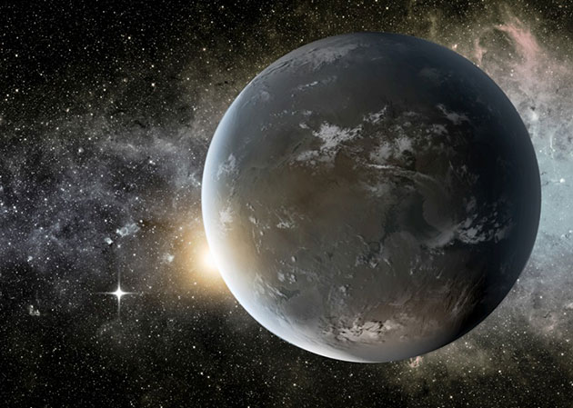 Künstlerische Darstellung eines präbiotischen erdähnlichen Exoplaneten (Illu.) Copyright: NASA Ames/JPL-Caltech