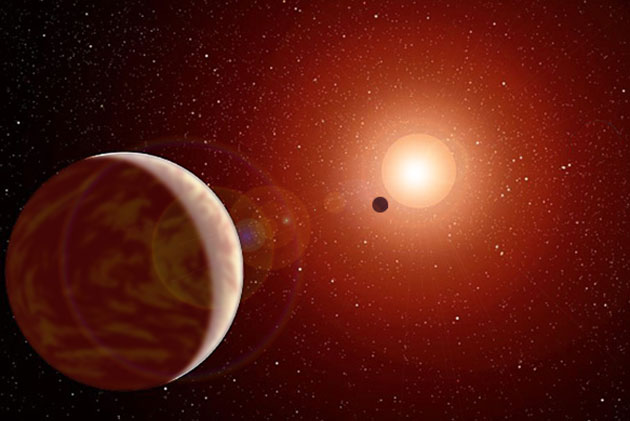 Künstlerische Darstellung zweier Planeten um Proxima Centauri (Illu). Copyright: NASA (bearb.: grewi.de)