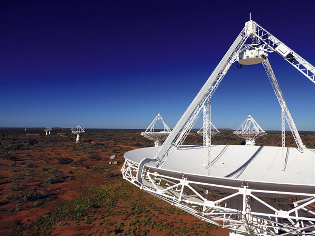 Antennen der „Australian Square Kilometer Array Pathfinder“ (ASKAP). Copyright: CISRO