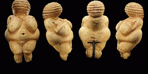 Die “Venus von Willendorf“ in verschiedenen Ansichten Copyright: Bjørn Christian Tørrissen (via WikimediaCommons) / CC BY-SA 4.0