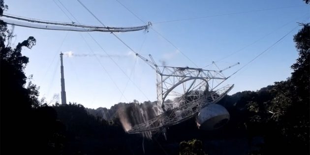 Standbild aus dem Überwachungsvideo Copyright/Quelle: Arecibo Observatory, U.S. National Science Foundation