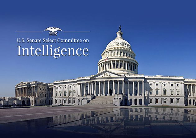 Symbolbild: Das Kapitol in Washington mit dem Signet des United States Senate Select Committee on Intelligence. Copyright: senate.gov