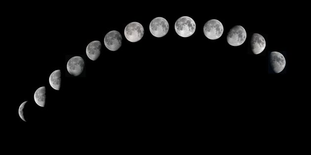 Symbolbild: Mondphasen. Copyright: Jun from Sagamihara (via WikimediaCommons) / CC BY-SA 2.0