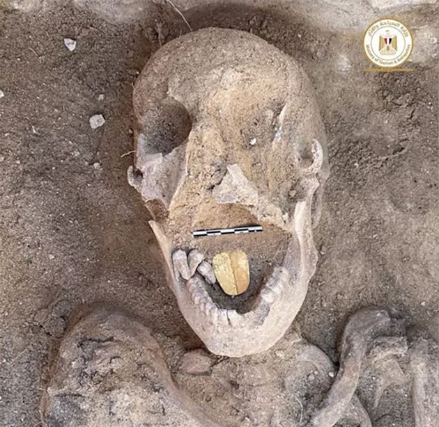 Die Mumie mit der goldenen Zunge. Copyright: Ministry of Tourism and Antiquities