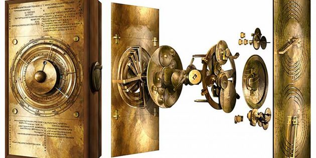 Grafische Darstellung der neuen Rekonstruktion des Mechanismus von Antikythera. Copyright/Quellet: Tony Freeth / UCL