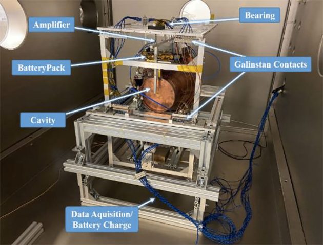 Test and measurement setup for the “EmDrive” investigations at the TU Dresden. Copyright: M. Tajmar et al. 2021