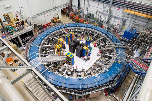 Blick auf den „Muon g-2“-Ring am Teilchenbeschleuniger des Fermilab nahe Chicago. Copyright: Reidar Hahn/Fermilab