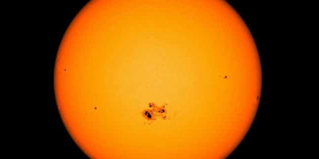 Symbolbild: Sonne mit Sonnenflecken (SDO-Aufnahme vom 18. Oktober 2014). Copyright: NASA Goddard