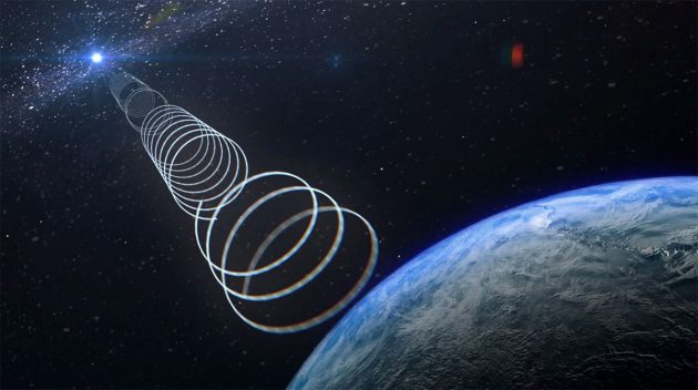 Künstlerische Darstellung des Radiosignals „ASKAP J173608.2-321635“ (Illu.). Copyright/Quelle: Sebastian Zentilomo/University of Sydney