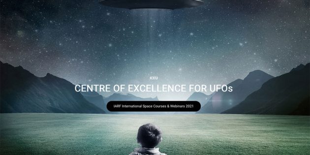 Die bisherige Startseite des „IARF Centre of Excellence for UFOs“ (ICEU) Copyright: IARF/ICEU