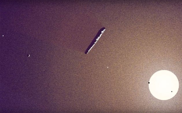 Künstlerische Darstellung des interstellaren Objekts 'Oumuamua (Illu.). Quelle: I4IS