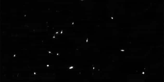 Der erste von den 18 Spiegeln des James Webb Space Telscopes individuell anvisierte und abgelichtete Stern. Copyright: NASA, ESA, CSA