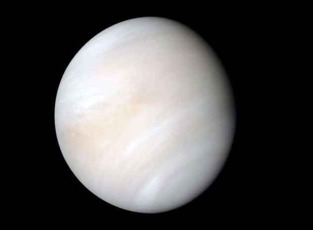 Die Venus in ihren natürlichen Farben, aufgenommen von der Sonde „Mariner 10“. Copyright: NASA/JPL-Caltech
