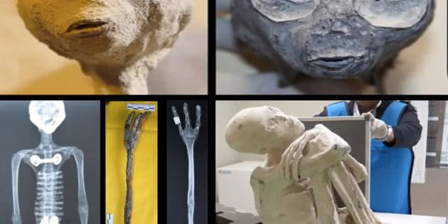 Einige Beispiele der "Weißen Mumien von Nazca". Copyright/Quelle: Moreno / UNICA