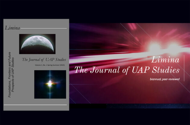 Header der Webseite des neuen akademischen Fachjournals „Limina - The Journal of UAP Studies“ und Vorentwurf der Erstausgabe (l.). Copyright/Quelle: limina.uapstudies.org