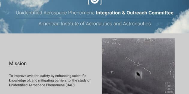 Startseite der neuen UAP-Webseite der AIAA Copyright: aiaauap.org