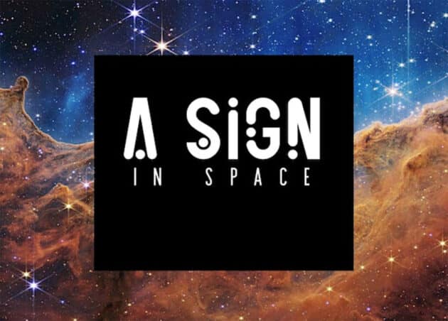 Das Logo des SETI-Kunstprojekts “A Sign in Space”.Copyright/Quelle: www.asignin.space