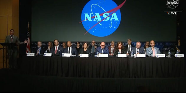 Blick auf das NASA-Panel zur unabhängigen Studie zu unidentifizierten anomalen Phänomenen vom 31. Mai 2023. Copyright: NASA