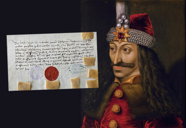 Ein Brief und Porträt von Vlad Drăculea III.Copyright: Gemeinfrei / Rumänisches Nationalarchiv