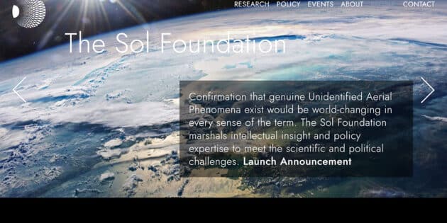 Screenshot der Internetseite der neuen „Sol Foundation“. Copyright: thesolfoundation.org
