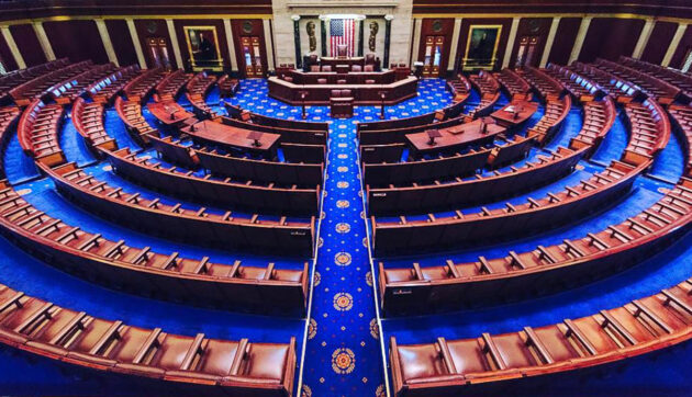 Symbolbild: Blick in die leere „Chamber“ des US-Repräsentantenhauses.Copyright: Gemeinfrei