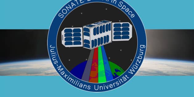 Das Logo der Mission "Sonate-2". Copyright/Quelle: Professur für Raumfahrttechnik an der Julius-Maximilians-Universität Würzburg (JMU)