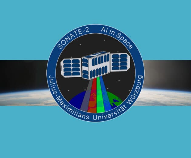 Das Logo der Mission "Sonate-2".Copyright/Quelle: Professur für Raumfahrttechnik an der Julius-Maximilians-Universität Würzburg (JMU)