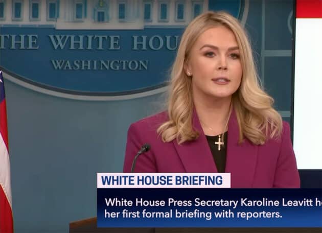Die neue Pressesprecherin des Weißen Hauses, Karoline Leavitt. Copyright/Quelle: The White House, S-SPAN