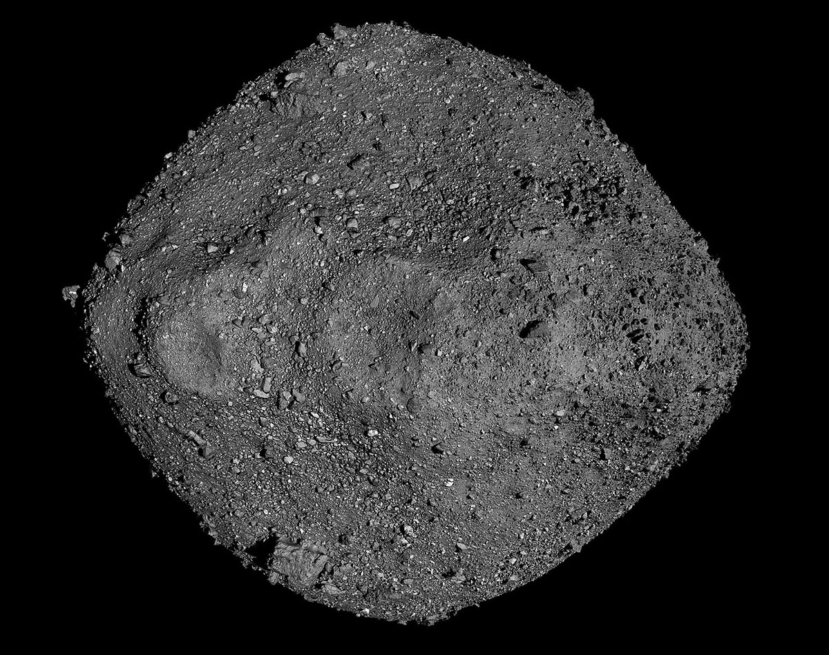 Der Asteroid Bennu, fotografiert bei Anflug der NASA-Sonde „OSIRIS-Rex“. Copyright: NASA/Goddard/University of Arizona 