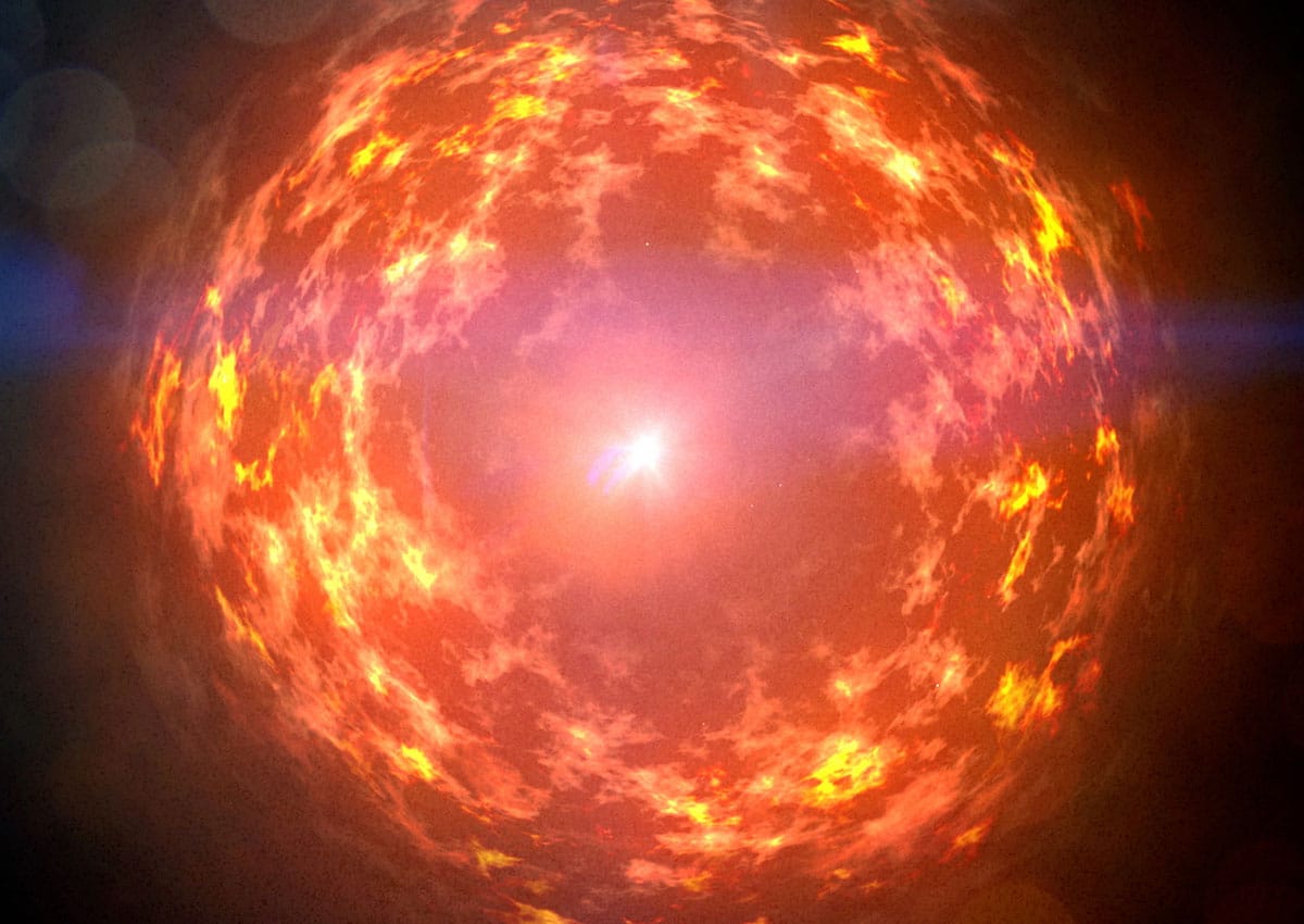 Grafische Darstellung einer Supernova (Illu.).Copyright: NASA