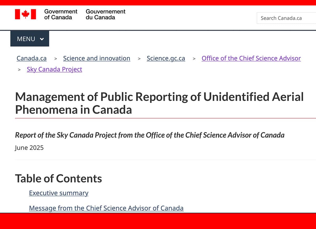 Titel des finalen Berichts zum "Sky Canada Project".Quelle: www.science.gc.ca