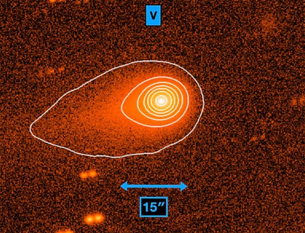 Das interstellare Objekt 3I/ATLAS, aufgenommen am 27. August 2025 mit dem Gemini South Observatory. CopyrightQuelle: B. Bolin et al. 2025