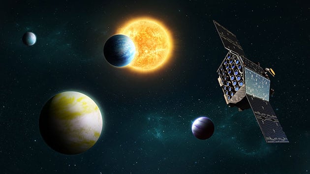 Grafische Darstellung der PLATO-Mission (Illu.).Quelle/Copyright: ESA/ATG Europe